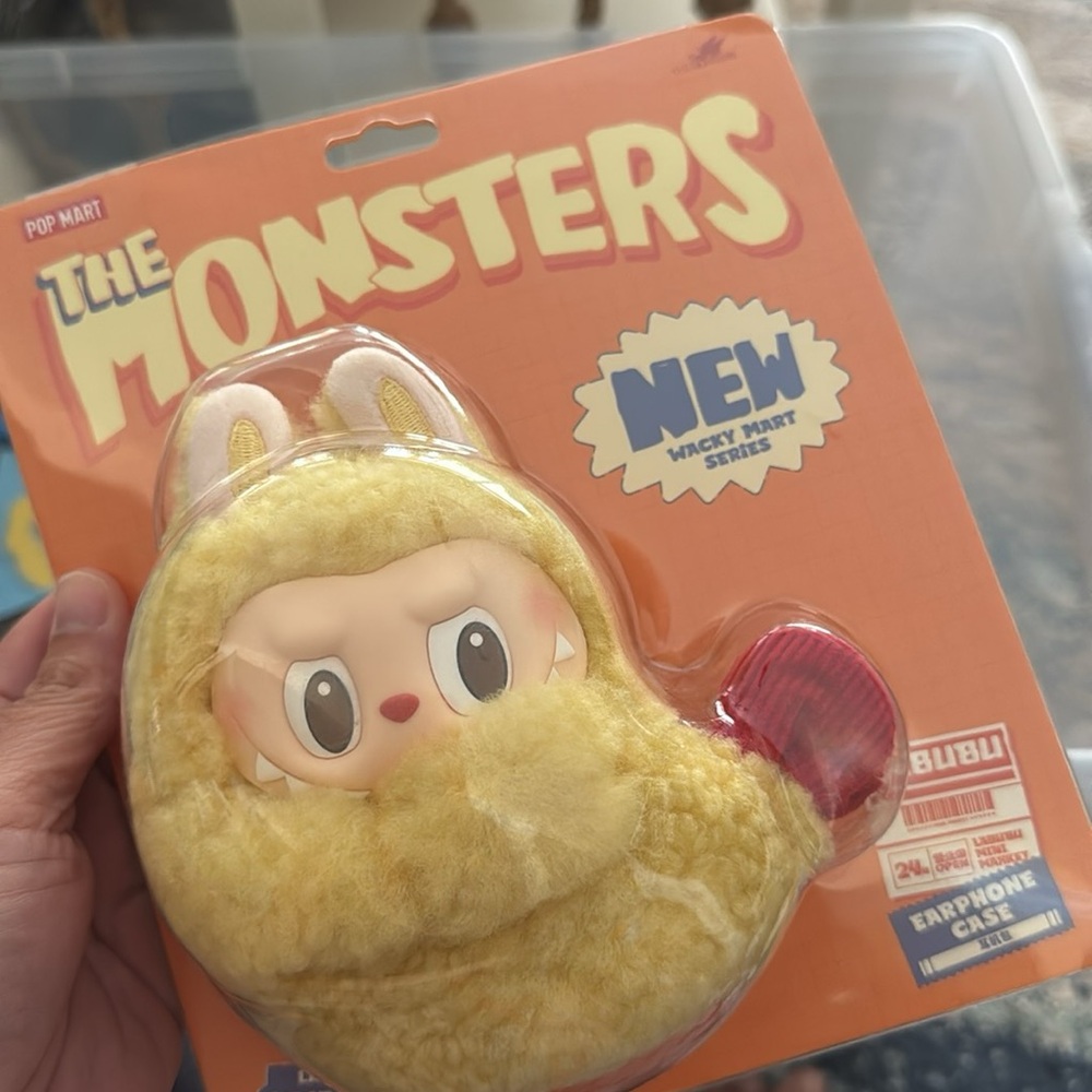 Pop Mart The Monsters Wacky Mart Series Yellow Stuffed Animal-SHRIMP/EARBUD CASE